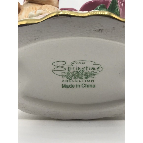 Avon Springtime Collection Candle Holders Bunny and Duck Floral - Picture 5 of 9